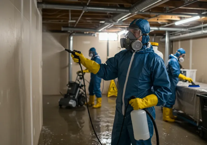 Basement Sanitization and Antimicrobial Treatment process in Butte County, ID