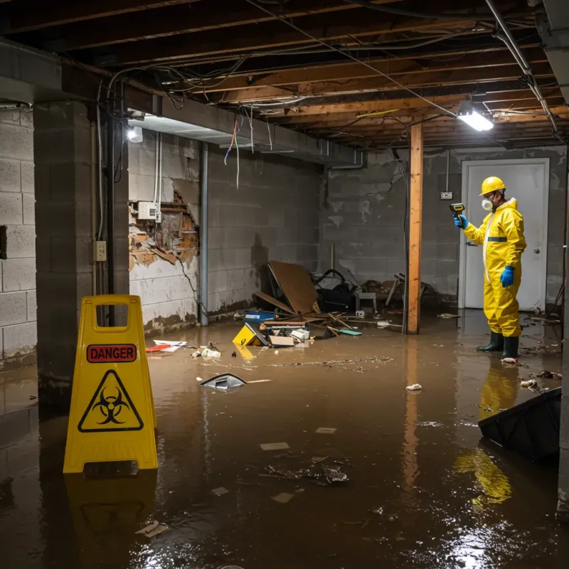 Flooded Basement Electrical Hazard in Butte County, ID Property