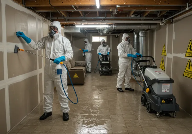Basement Moisture Removal and Structural Drying process in Butte County, ID